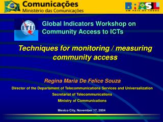 Global Indicators Workshop on Community Access to ICTs