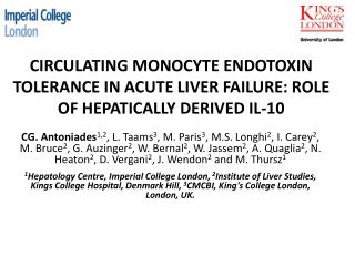 CIRCULATING MONOCYTE ENDOTOXIN TOLERANCE IN ACUTE LIVER FAILURE: ROLE OF HEPATICALLY DERIVED IL-10