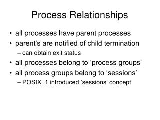 Process Relationships