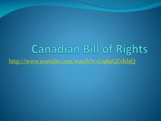 Canadian Bill of Rights