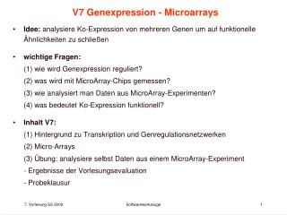 V7 Genexpression - Microarrays