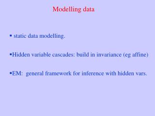 Modelling data