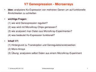 V7 Genexpression - Microarrays