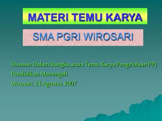 MATERI TEMU KARYA