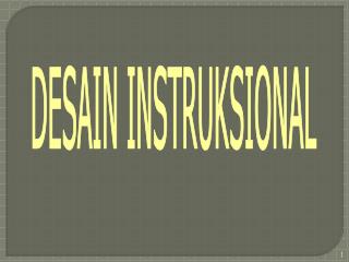 DESAIN INSTRUKSIONAL