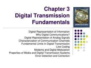 Chapter 3 Digital Transmission Fundamentals