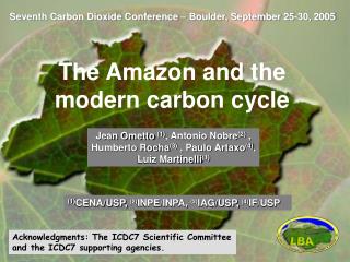 Seventh Carbon Dioxide Conference – Boulder, September 25-30, 2005