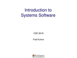 Introduction to Systems Software