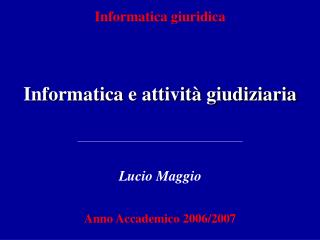 Informatica giuridica