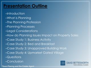 Presentation Outline