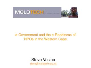 e-Government and the e-Readiness of NPOs in the Western Cape