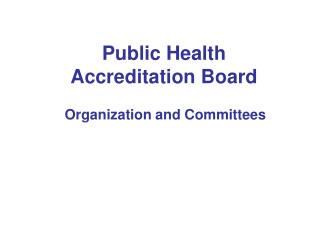 Public Health Accreditation Board