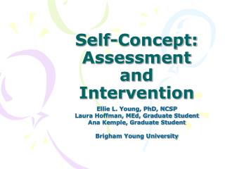 Self-Concept: Assessment and Intervention