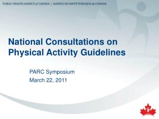 National Consultations on Physical Activity Guidelines