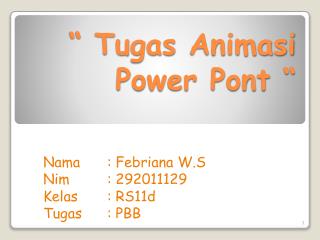 “ Tugas Animasi Power Pont “