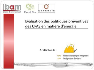 Evaluation des politiques préventives des CPAS en matière d’énergie