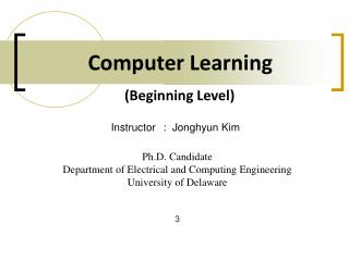 Computer Learning