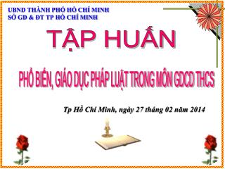 UBND THÀNH PHỐ HỒ CHÍ MINH SỞ GD &amp; ĐT TP HỒ CHÍ MINH