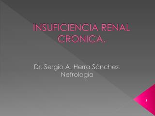 INSUFICIENCIA RENAL CRONICA.