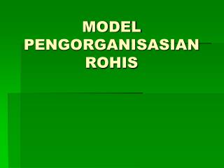 MODEL PENGORGANISASIAN ROHIS