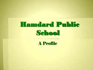 Hamdard Public 	 School