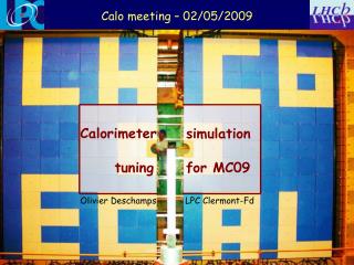 Calo meeting – 02/05/2009