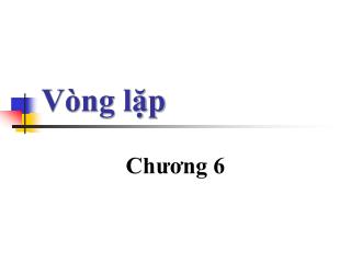 Vòng lặp