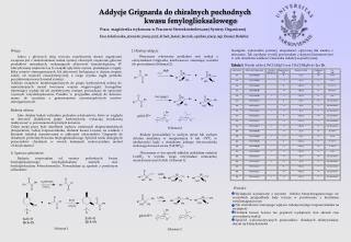 Addycje Grignarda do chiralnych pochodnych kwasu fenyloglioksalowego