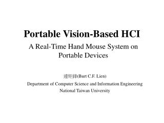 Portable Vision-Based HCI