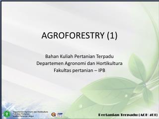 AGROFORESTRY (1)