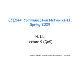 ECE544: Communication Networks-II, Spring 2009