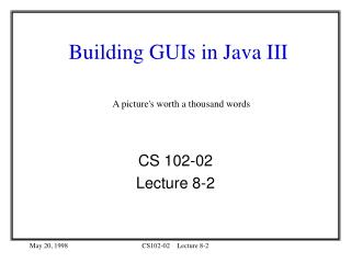 Building GUIs in Java III