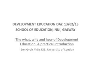 The what, why and how of Development Education: A practical introduction