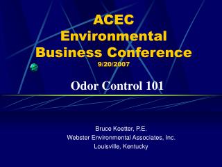 ACEC Environmental Business Conference 9/20/2007