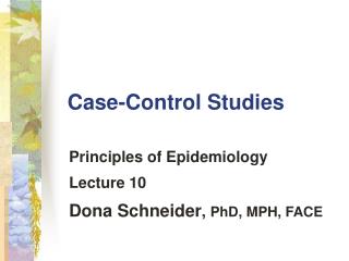 Case-Control Studies