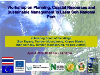 Workshop on Planning, Coastal Resources and Sustainable Management in Laem Son National Park