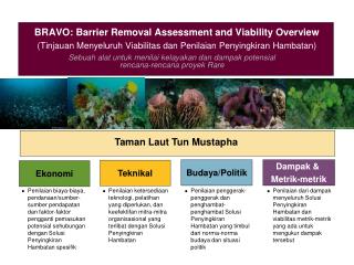 Sebuah alat untuk menilai kelayakan dan dampak potensial rencana-rencana proyek Rare