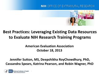 American Evaluation Association October 18, 2013