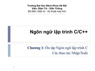 Ngôn ngữ lập trình C/C++