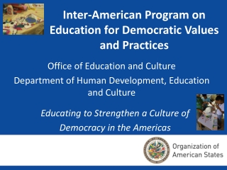 Inter-American Program on Education for Democratic Values and Practices