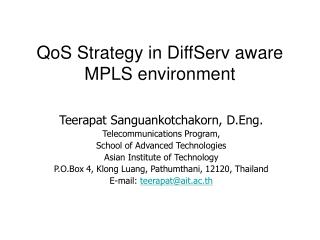 QoS Strategy in DiffServ aware MPLS environment