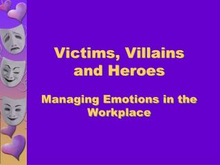 Victims, Villains and Heroes Managing Emotions in the Workplace