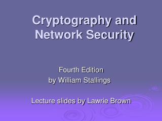 Cryptography and Network Security