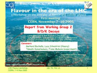 Report from Working Group 2 B/D/K Decays