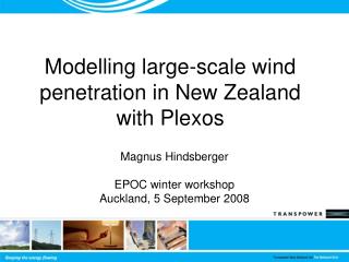 Modelling large-scale wind penetration in New Zealand with Plexos