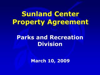 Parks and Recreation Division