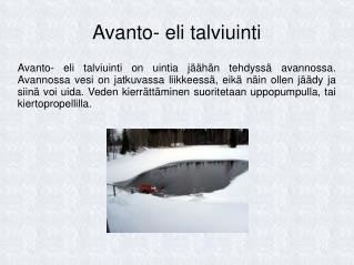 Avanto- eli talviuinti