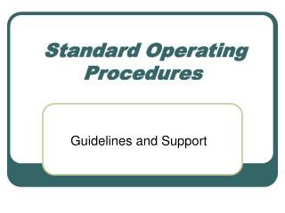 Standard Operating Procedures