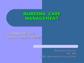 NURSING CASE MANAGEMENT