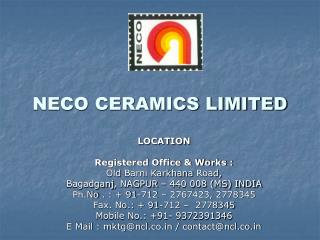 NECO CERAMICS LIMITED